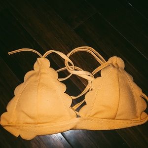 sunshine yellow bikini top! NEVER WORN